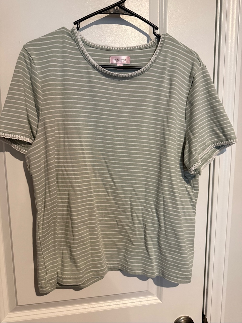 Lily Rose Sage Striped Short Sleeve Tee
